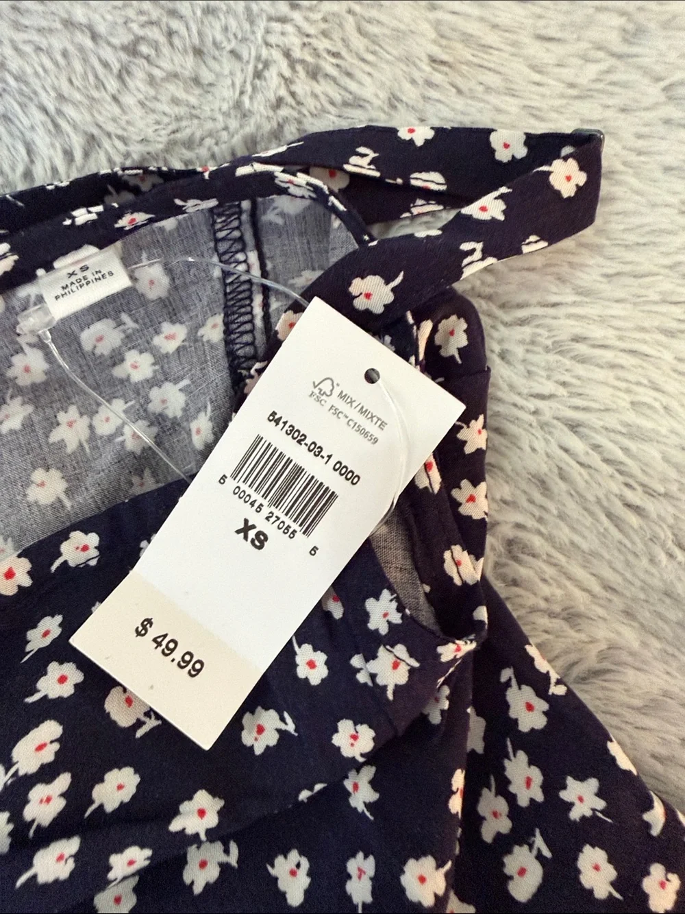 GAP Navy Blue Floral Spotted Sundress
